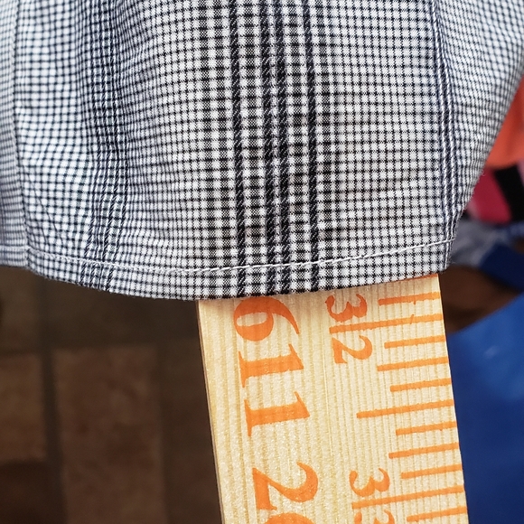 L Slim Fit Leggiuno Gray/Black Stripped Button up Neck 17.5 - Picture 3 of 5